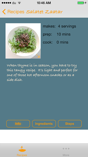 iPhone - Salatet Zaatar - Info